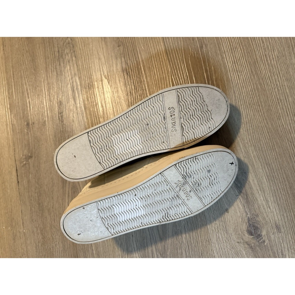 Soludos Genuine Leather Ivory Cream Platform Slip On Loafers Size 8.5 - Picture 6 of 7